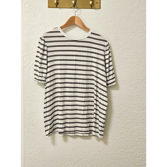 Time and Tru Women's Puff Sleeve Jersey Knit Top Striped Size XXL Rayon Spandex - Picture 4 of 10